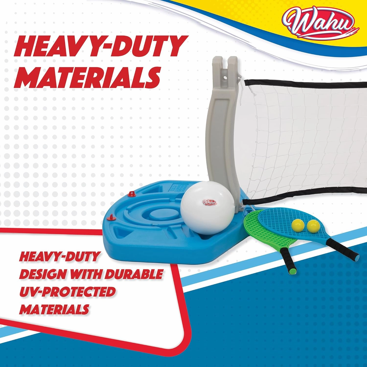 Wahu 3-in-1 Pool Sports Game Pack with Basketball, Volleyball, and Paddle Ball Set