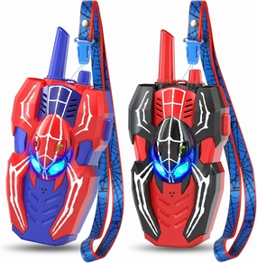 Walkie Talkies for Kids, Spider Toys 2 Pack Outdoor 2 Way Radio Toy Gifts Camping Brithday Gift Walkie Talkies for 3 4 5 6 7 8 9 10 Year Old Boys,