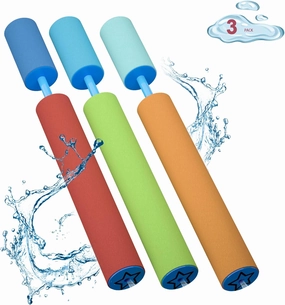 Water Guns 3 Pack,Water squirte for Kids,Pool Squirt Guns for Adults,Ranges up to 40ft Water Blaster Shooter Set for Swimming Beach, Backyard,Outdoor Water Toys for Toddlers Boys Girls