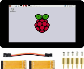 waveshare 7inch DSI LCD 1024×600 Touch Screen for Raspberry Pi 4B/3B /3A /Compute Module 4 (CM4)/Compute Module 3  (CM3 ) Toughened Glass IPS Display Capacitive Monitor 5-Points Touch Driver Required