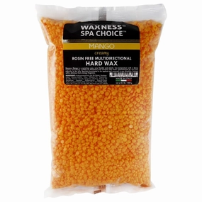 Waxness Spa Choice Rosin Free Multidirectional Hard Wax Mango 2.2 lb / 1 kg Pack of 2