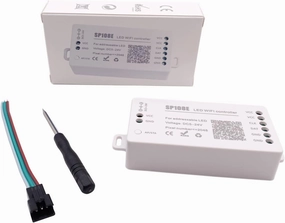 WiFi Controller SP108E WS2811 WS2812B LED Strip WS2813 WS2815 SK6812 SK9822 APA102C Etc LED Module Light Smart APP Wireless Control DC5-24V