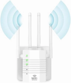 WiFi Extender Signal Booster, WiFi Extender, WiFi Booster, Up to 12880sq.ft and 105 Devices, Dual Band 5GHz/2.4GHz, WiFi Extenders Signal Booster for Home, with Ethernet Interface, Internet Extender
