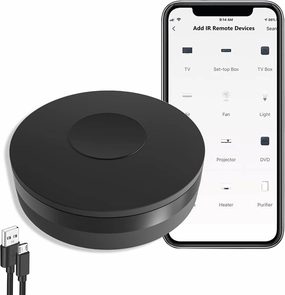 WiFi Smart Remote Controller Smart Home IR Universal Remote Blaster, One for All Control TV DVD AUD Fan Air Conditioner etc, Compatible with Alexa and Google Home