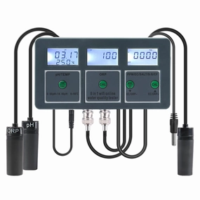 WiFi Tuya Smart pH Monitor Data Logger Temp TDS Salinity S.G. EC ORP Water Tester Monitor Analyzer for Aquariums Pool Hydroponics