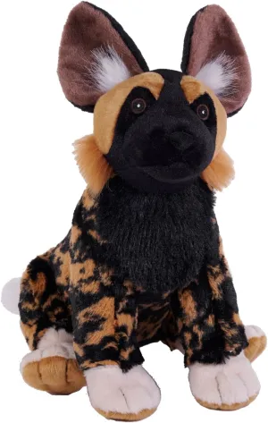 Wild Republic Cuddlekins Eco African Wild Dog, Stuffed Animal, 12 Inches, Plush Toy, Fill is Spun Recycled Water Bottles, Eco Friendly