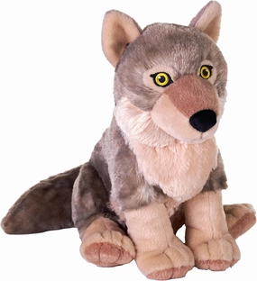 Wild Republic Cuddlekins Eco Wolf, Stuffed Animal, 12 Inches, Plush Toy, Fill is Spun Recycled Water Bottles, Eco Friendly