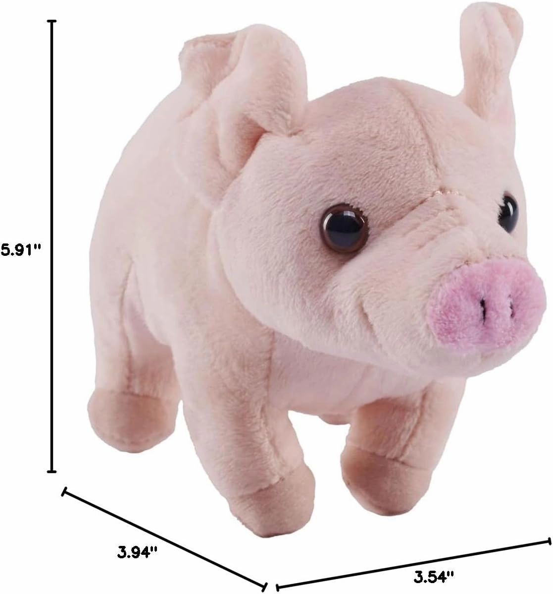 Wild Republic Pocketkins Eco Pig, Stuffed Animal, 5 Inches, Plush Toy, Made from Recycled Materials, Eco Friendly