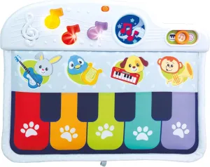 Winfun Animal Friends Infant Soft Crib Piano Musical Toy for Newborns (0  Months) 3 Play Modes, 5 Colorful Keys & Animal Sounds, Tummy Time & Sit-Up Play, Promotes Sensory & Cognitive Development