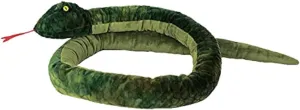 WISHPETS 59" Emerald Snake Stuffed Plush Toy, Green
