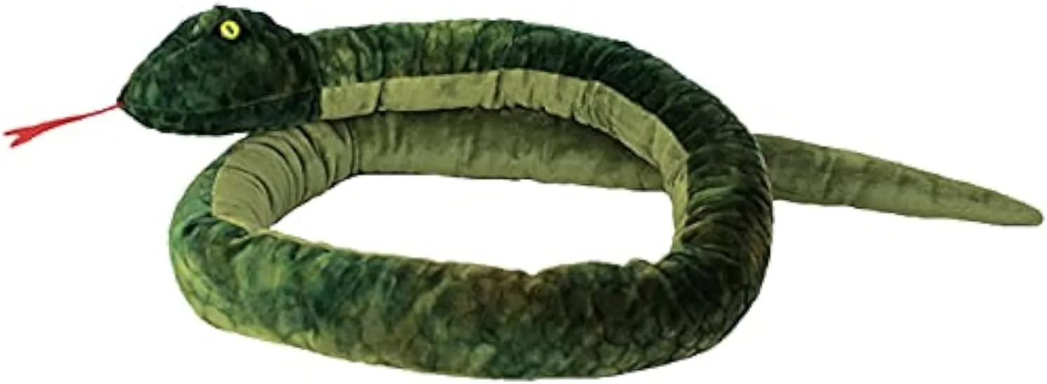 WISHPETS 59" Emerald Snake Stuffed Plush Toy, Green