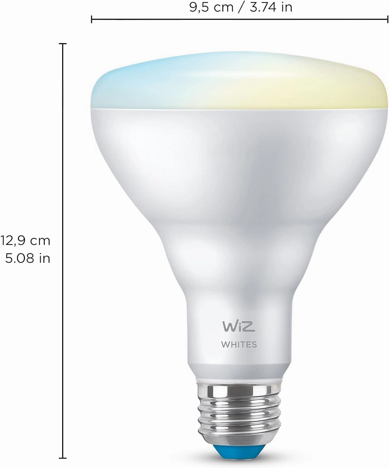 WiZ 65W BR30 Tunable White LED Smart Bulb - Pack of 6 - E26- Indoor - Connects to Your Existing Wi-Fi - Control with Voice or App   Activate with Motion - Matter Compatible