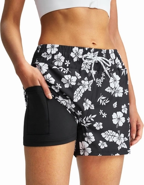 Women's 3''/5''/7'' Swim Board Shorts Quick Dry Beach Shorts with Liner Pockets Swimsuits Bottoms Trunks for Women