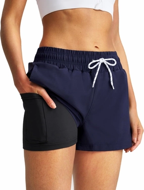 Women's 3''/5''/7'' Swim Board Shorts Quick Dry Beach Shorts with Liner Pockets Swimsuits Bottoms Trunks for Women