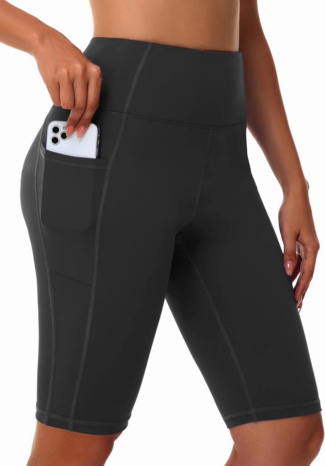 Women's High Waisted Long Swim Shorts - 5''/7''/9''/12" Tummy Control Swim Board Capris Bottoms Swimwear with Liner
