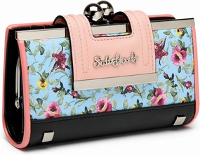 Women Wallet Leather Large Capacity Women's Handbag Large Capacity Long Wallet, with 10-card slots and clips