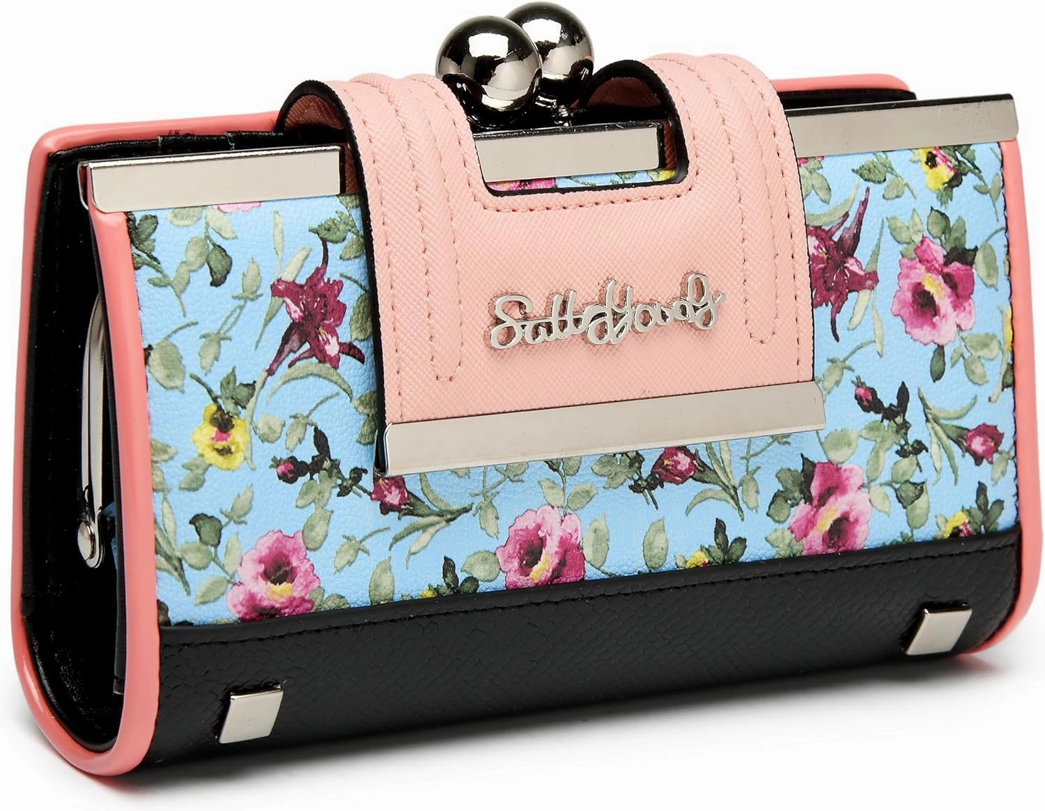 Women Wallet Leather Large Capacity Women's Handbag Large Capacity Long Wallet, with 10-card slots and clips