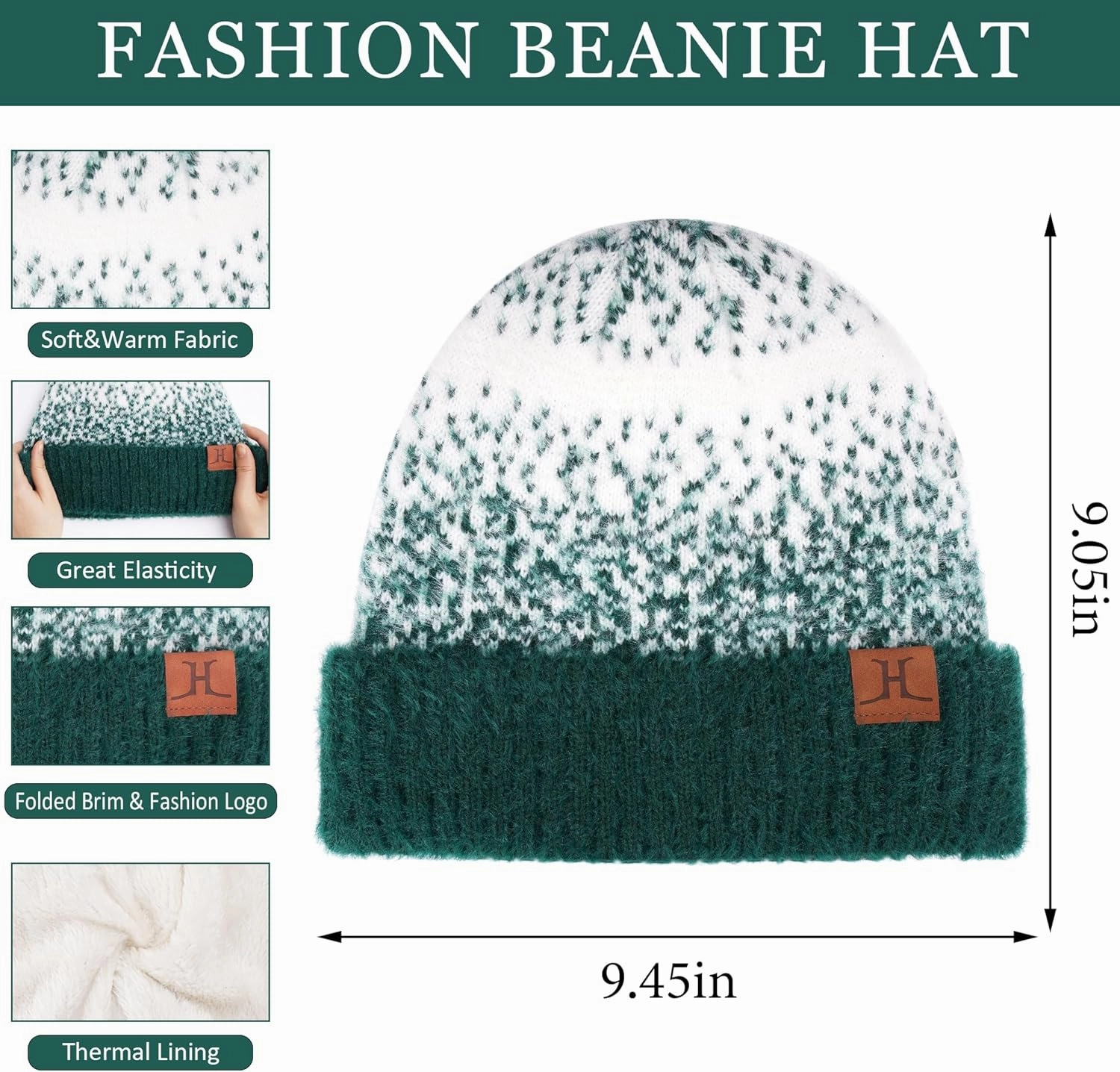 Womens Winter Knit Beanie Hats and Touchscreen Gloves Long Scarf Set with Warm Fleece Lined Skull Caps Scarves for Women