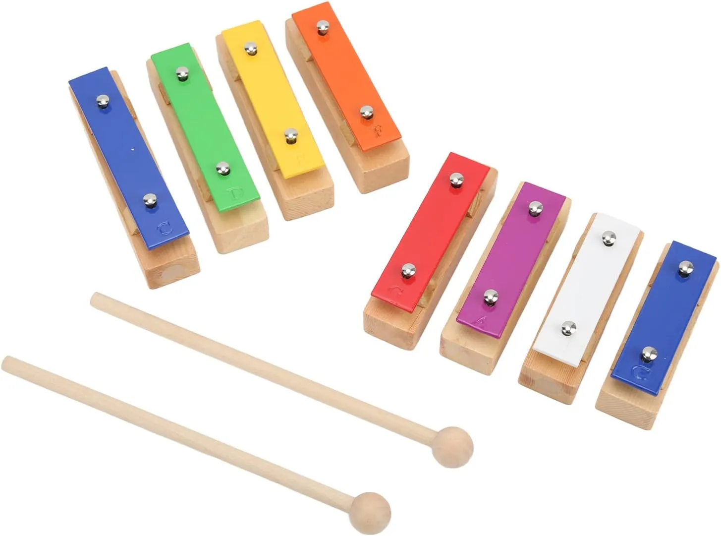 Wooden Knocking Piano,8 Tones Multicolored Key Xylophone Block,Keyboard Instruments Accessories