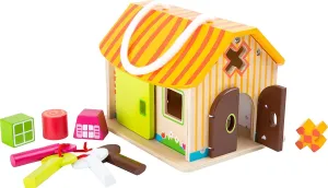 Wooden Toys Wood Shed with Keys Motor Skills Playset Designed for Children 12  Months, Multi (10315)