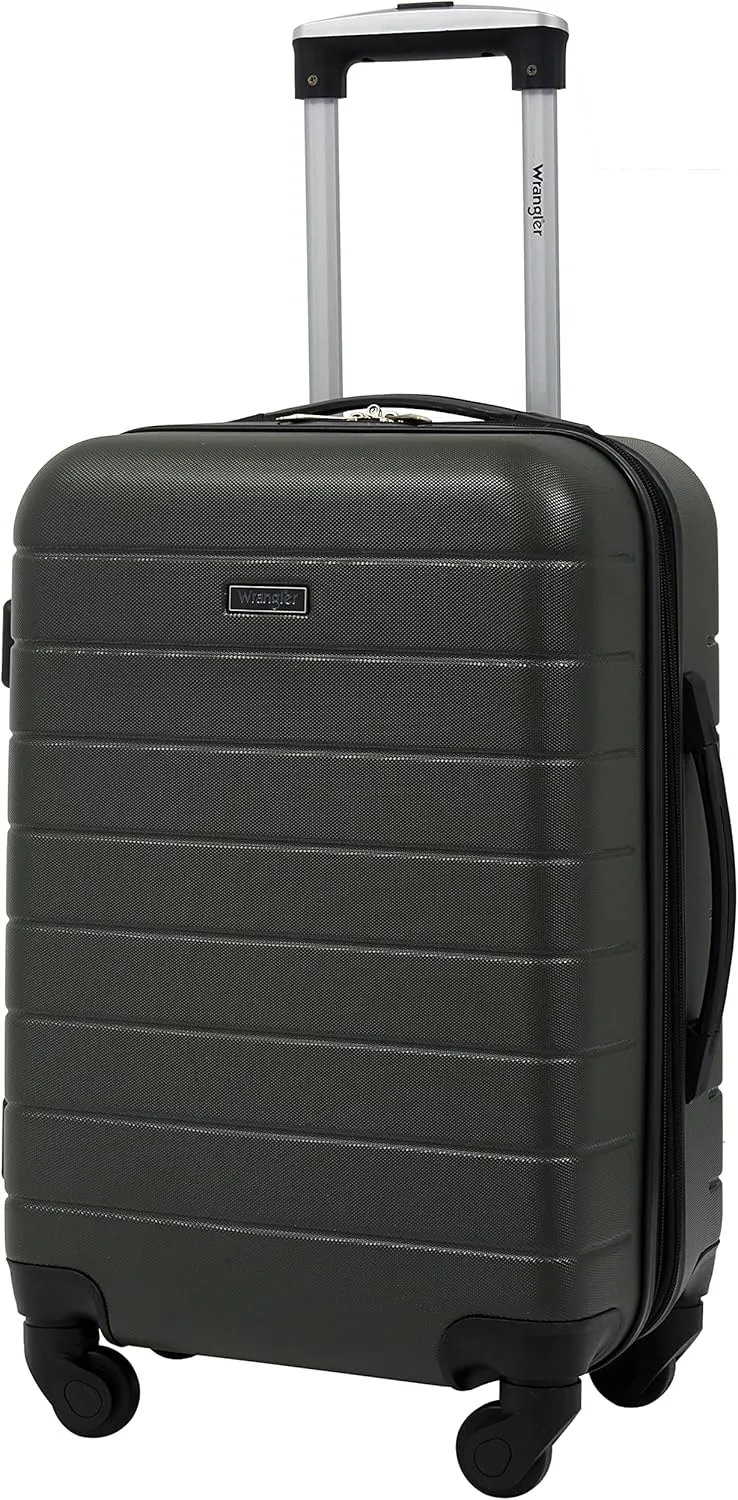 Wrangler Smart Luggage Cup Holder and USB Port, Deep Depths, 2 Piece Set