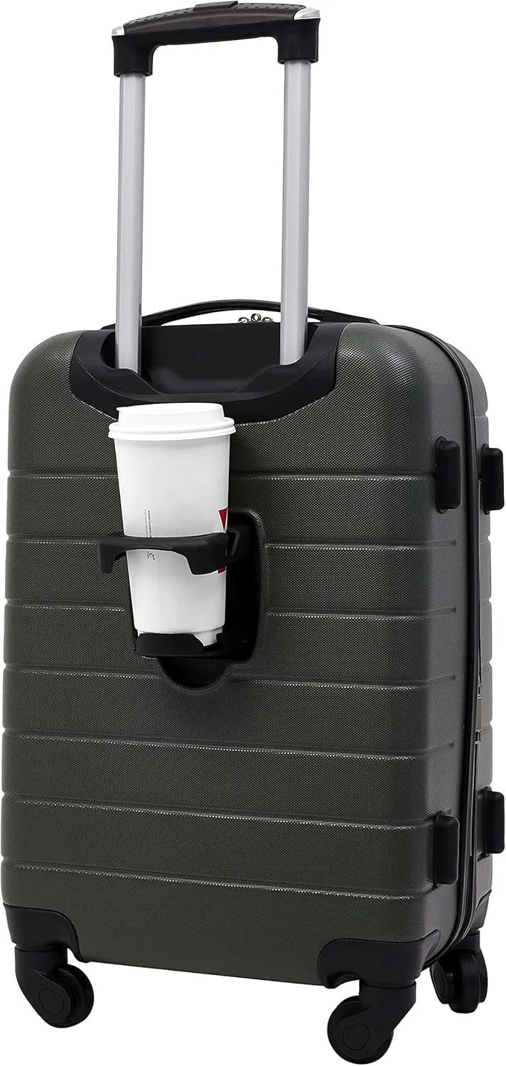 Wrangler Smart Luggage Cup Holder and USB Port, Deep Depths, 2 Piece Set