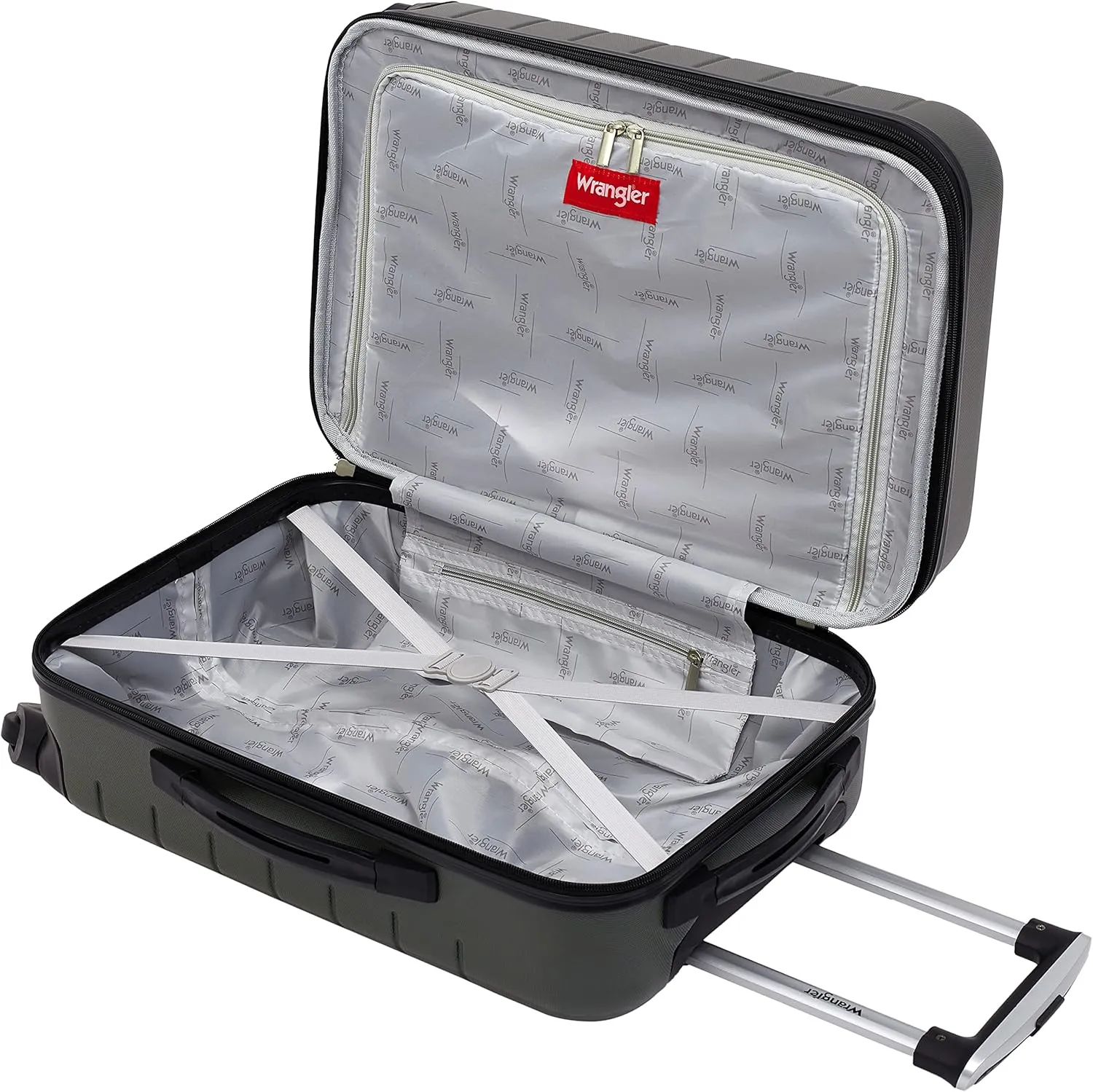 Wrangler Smart Luggage Cup Holder and USB Port, Deep Depths, 2 Piece Set