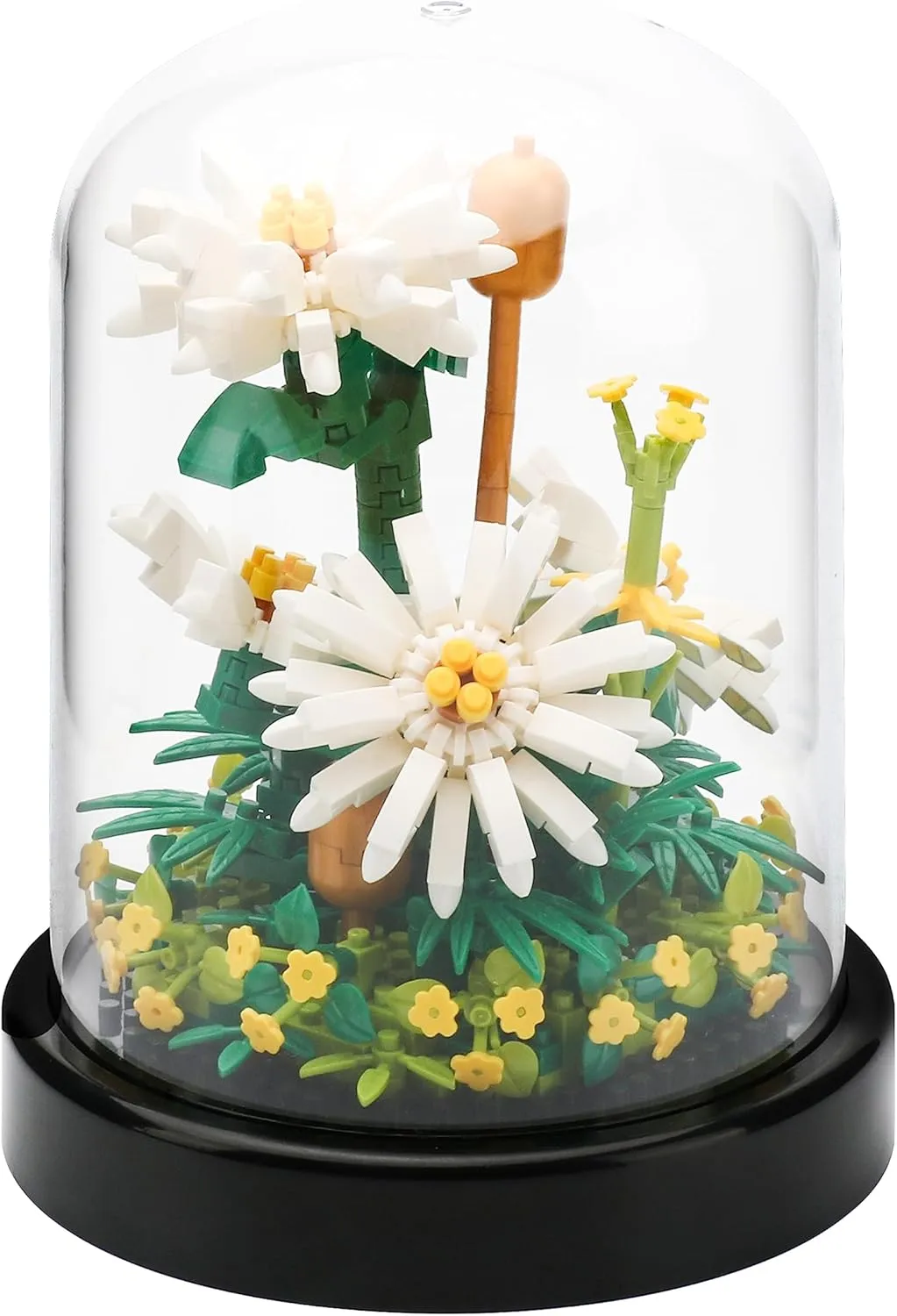 YaJie Flower Bouquet Building Set - White Daisy Blocks for Adults & Kids, 490 PCS DIY Mini Bricks, Unique Botanical Home Decor, Creative Gift for Women