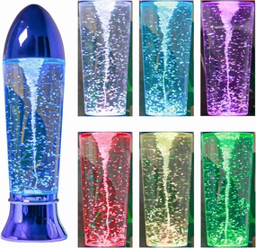 YAKii 10.5" Tornado Lamp LED Color Changing,Tornado Maker Science Toy, Battery/USB Cable Operated,Christmas Day Decoration Blue