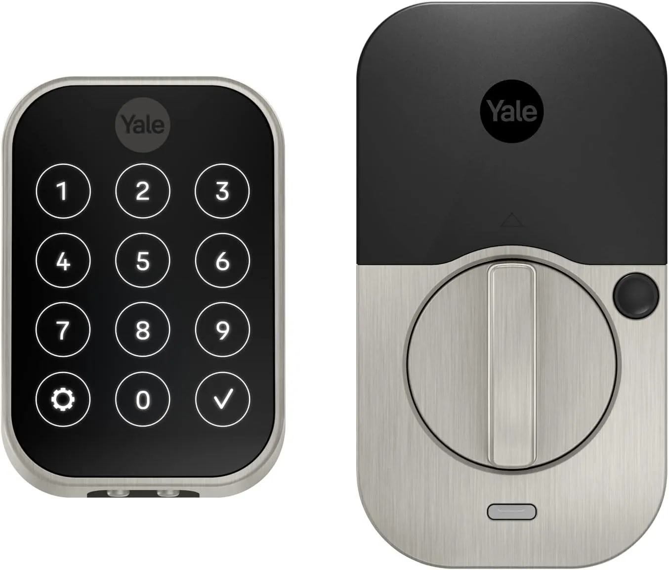 Yale Security Assure Lock 2 Deadbolt, Satin Nickel Smart Keyless Entry Door Lock with Z-Wave Connected Keypad for Code Entry, YRD450-ZW2-619