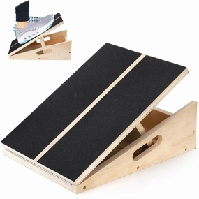 Yarlung Slant Board for Calf Stretch, Adjustable Incline Board 5 Angles Portable Wooden Stretch Board for Knees Ankle Leg Heel, 16x12 Inches