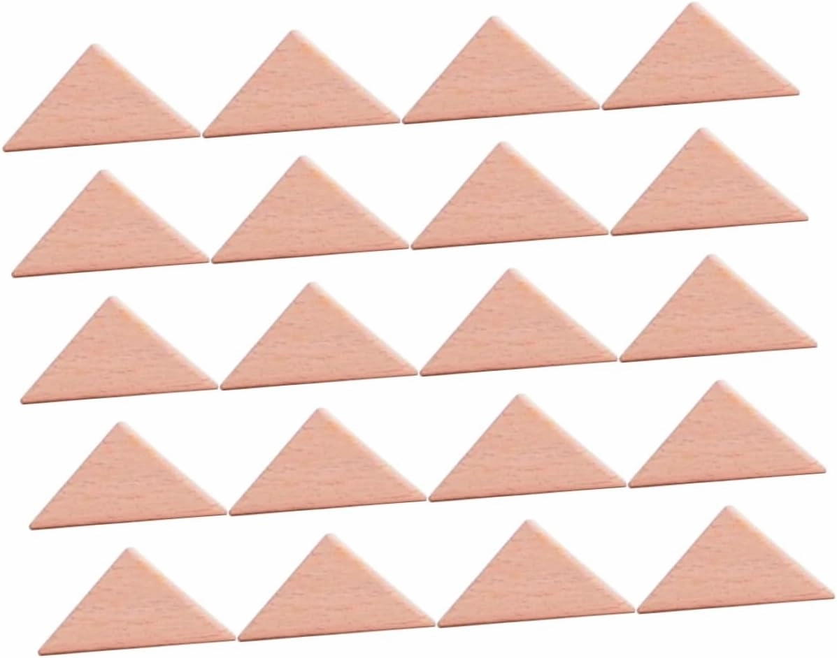 YARNOW 20pcs Geometric Building Blocks Funny for Early Education Beech Big Triangle Blocks Creative Playtime for Home Kindergarten Outdoors