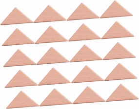 YARNOW 20pcs Geometric Building Blocks Funny for Early Education Beech Big Triangle Blocks Creative Playtime for Home Kindergarten Outdoors