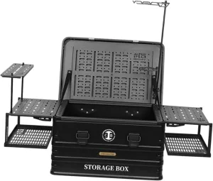 Yiju Camping Igt Outdoor Camping Box Storage Box Adjustable Height Lantern Stand Modular Combo Accessories for Backyard Travel BBQ