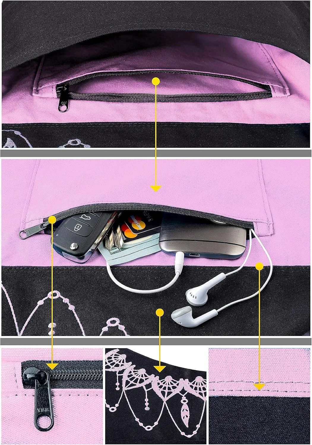 Yoga Mat Bag – Versatile Yoga Bag with Mat Straps & Storage Pockets, Holds Yoga & Pilates Mats, Lightweight & Durable