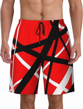 Young dad Lightweight Swim Trunks for Van.1986 Halen Beach Pants,Swimming Beach Shorts Bathing Suits with Pockets