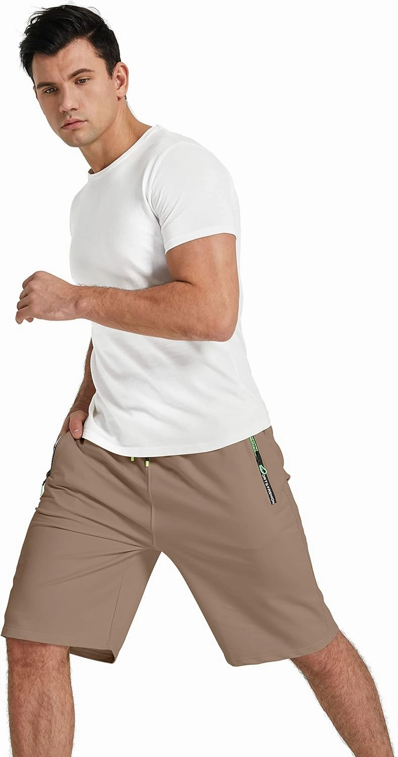 YTD Men's Shorts Casual Classic Fit Drawstring Summer Beach Shorts with Elastic Waist and Pockets