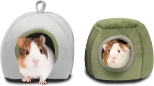 YUEPET Guinea Pig Beds 2 Pack - Washable Guinea Pig Cage Accessories Small Animal Bed Hideout for Guinea Pig, Chinchilla, Hamsters, Hedgehog