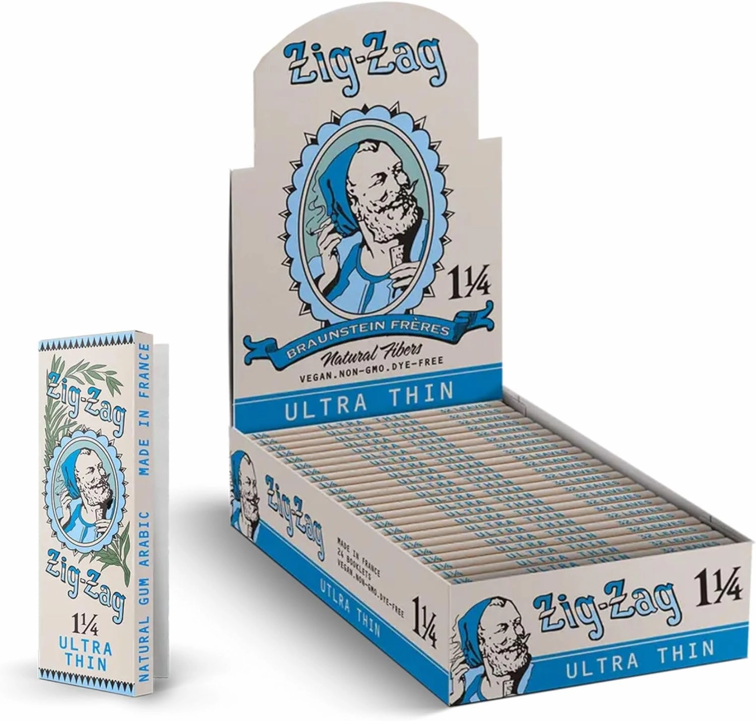 Zig-Zag Rolling Papers 1¼ Ultra Thin - Limited Edition Vintage (24 Booklets) - 32 Sheets Each