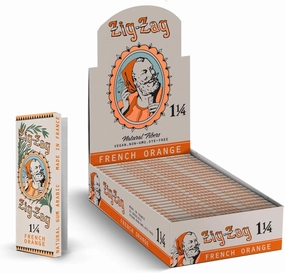 ZIG-ZAG Rolling Papers French Orange 1¼ - Limited Edition Vintage (24 Booklets) - 32 Papers Each - 78 mm