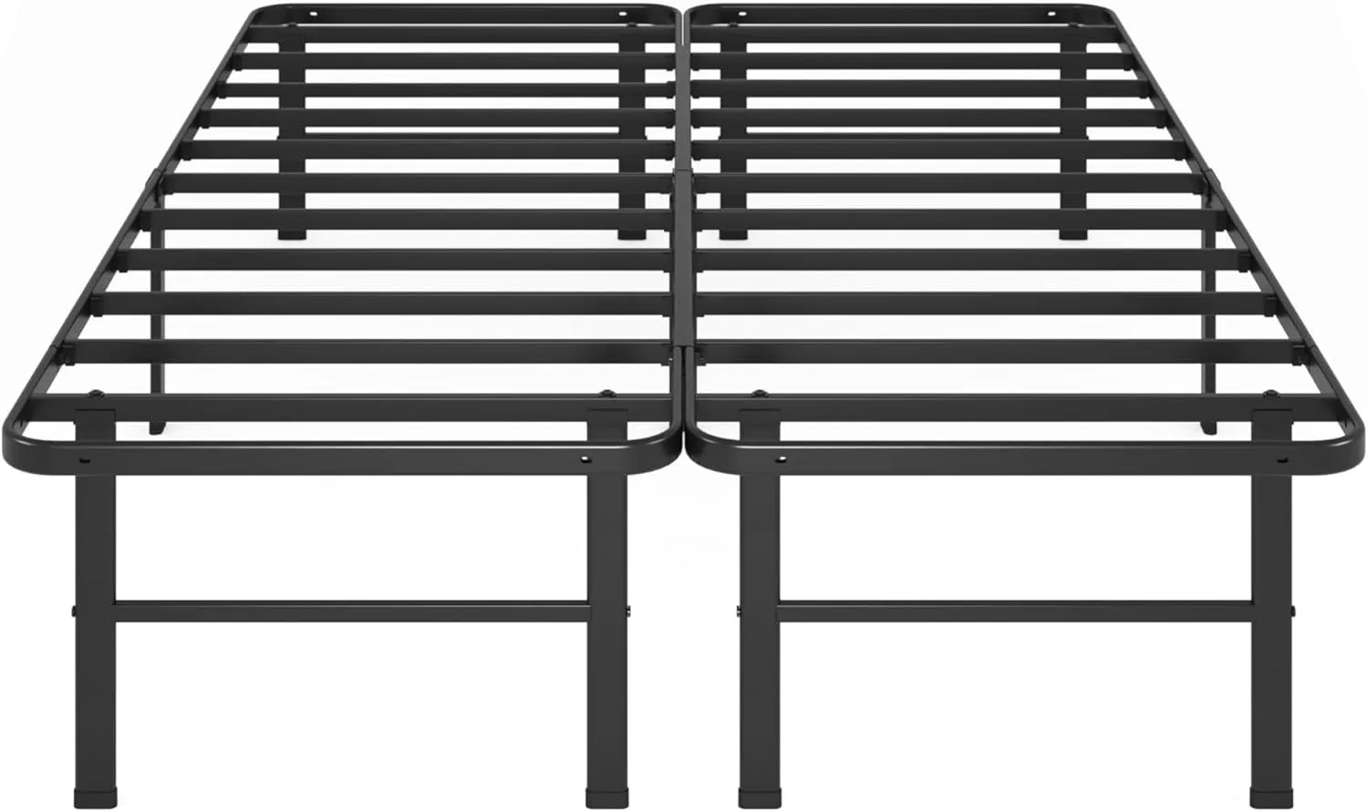 Zinus Rumi 14in Queen Metal Bed Frame, Quick Assembly SmartBase® Mattress Foundation, Heavy Duty Sturdy Steel with No Box Spring Needed, Eco-Friendly Packaging, Black