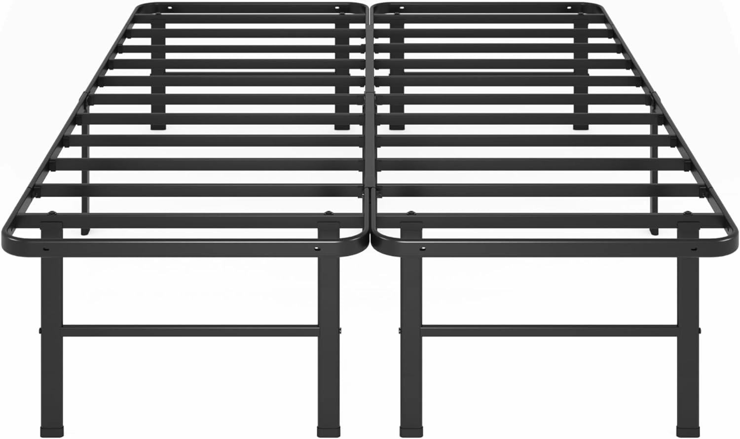 Zinus Rumi 14in Queen Metal Bed Frame, Quick Assembly SmartBase® Mattress Foundation, Heavy Duty Sturdy Steel with No Box Spring Needed, Eco-Friendly Packaging, Black